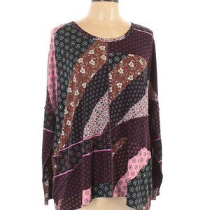 KAREN KANE Multi-Color Paisley Boho 3/4 Sleeve Top